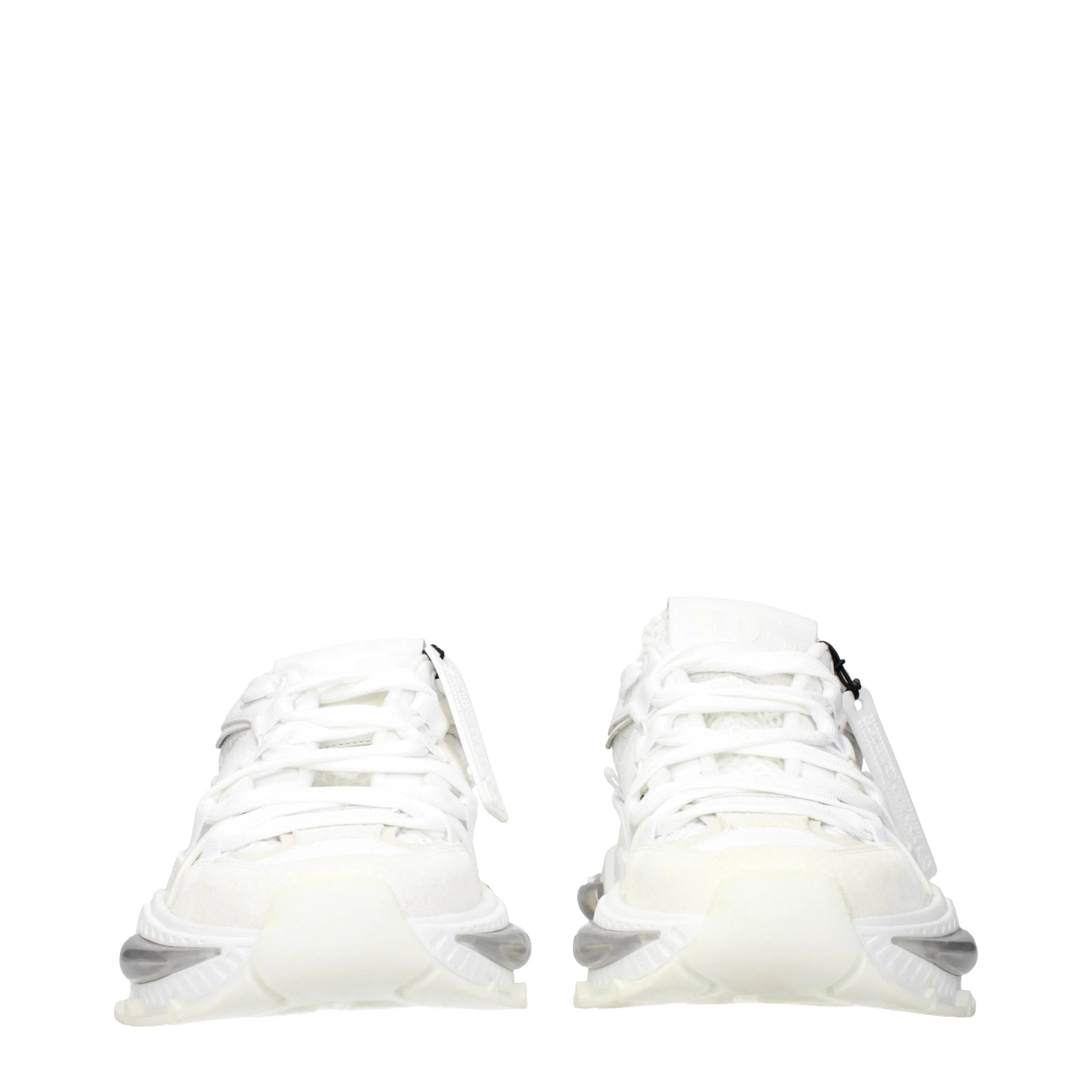Dolce & Gabbana White Fabric Athletic Sneakers - EU41/US11