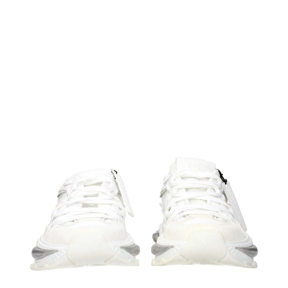 Dolce & Gabbana White Fabric Athletic Sneakers - EU41/US11