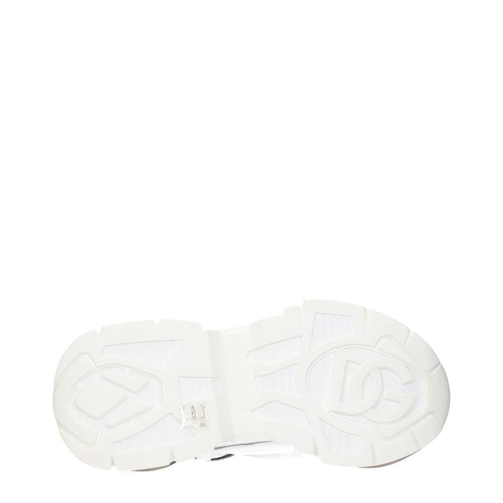 Dolce & Gabbana White Fabric Athletic Sneakers - EU41/US11