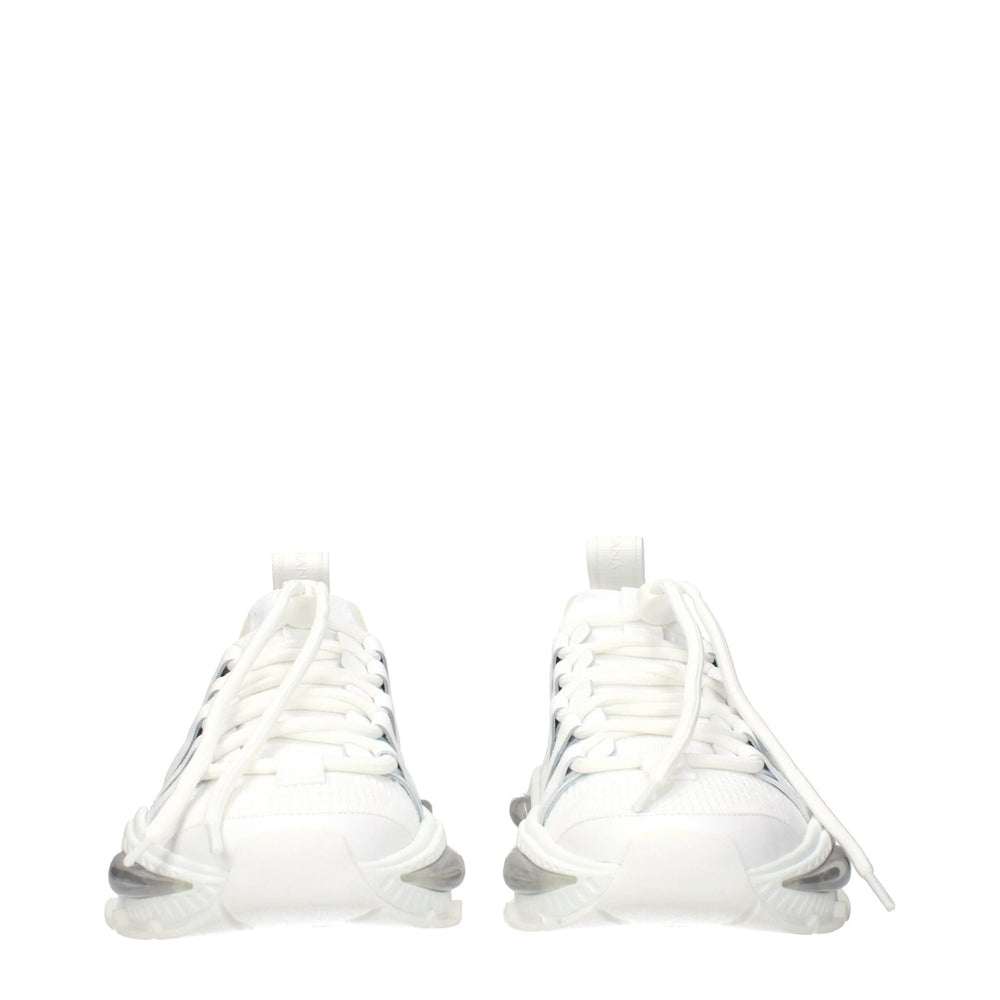 Dolce & Gabbana White Fabric Athletic Sneakers - EU42/US9