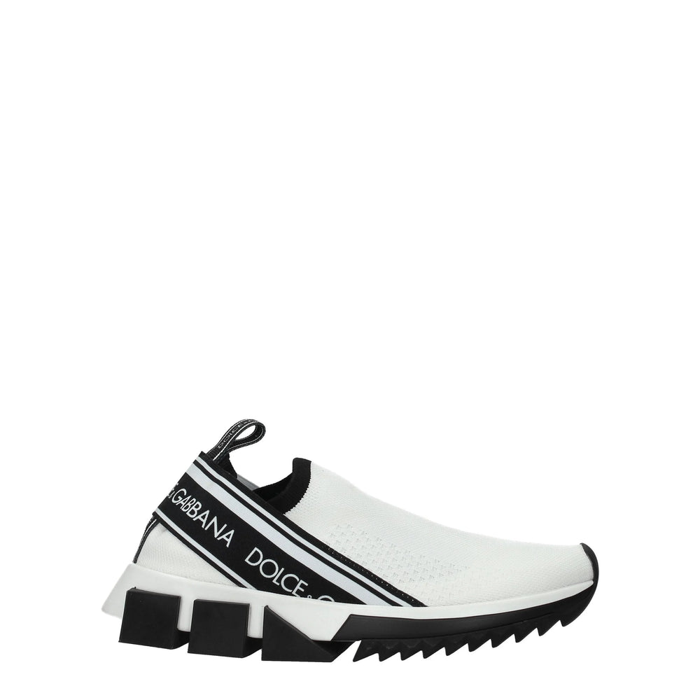 Dolce & Gabbana White Fabric Chunky Sneakers - Sneakers