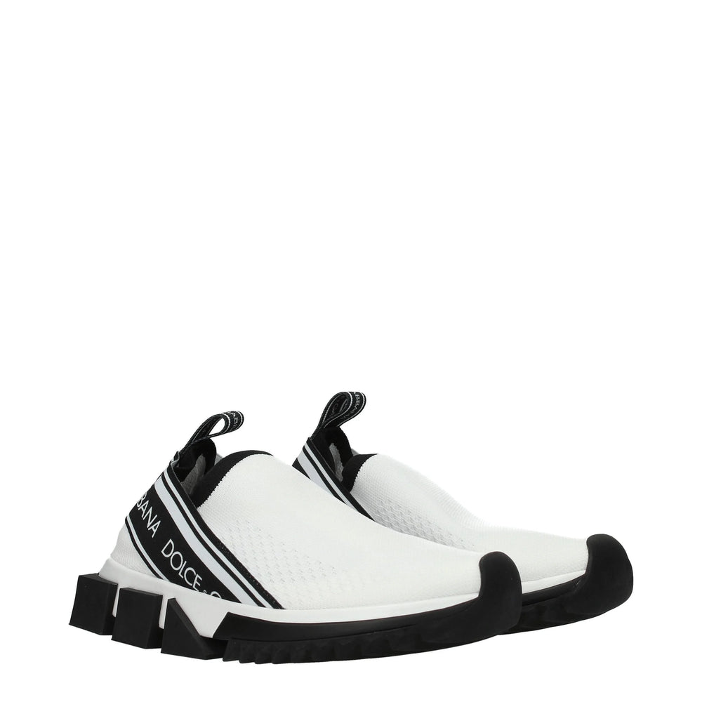 Dolce & Gabbana White Fabric Chunky Sneakers - Sneakers