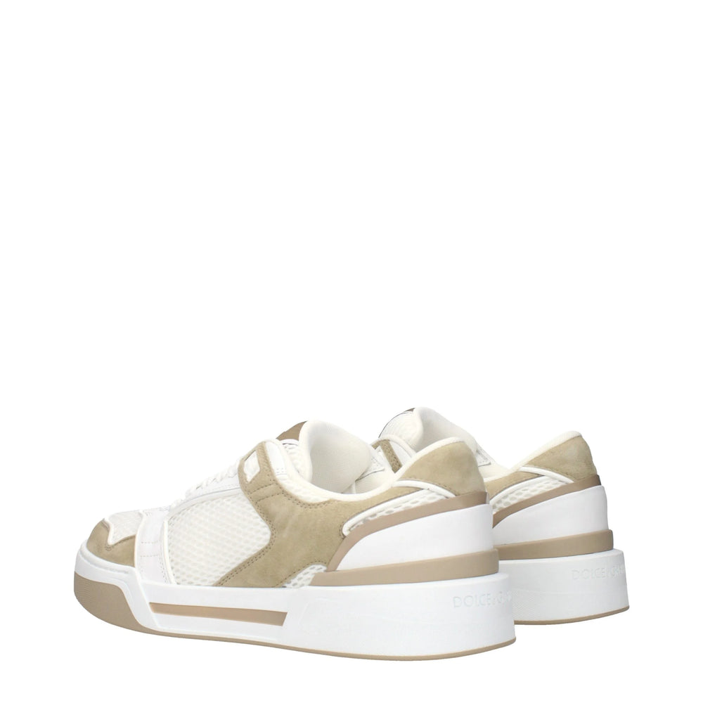 Dolce & Gabbana White Fabric Low Top Sneakers - EU40/US7
