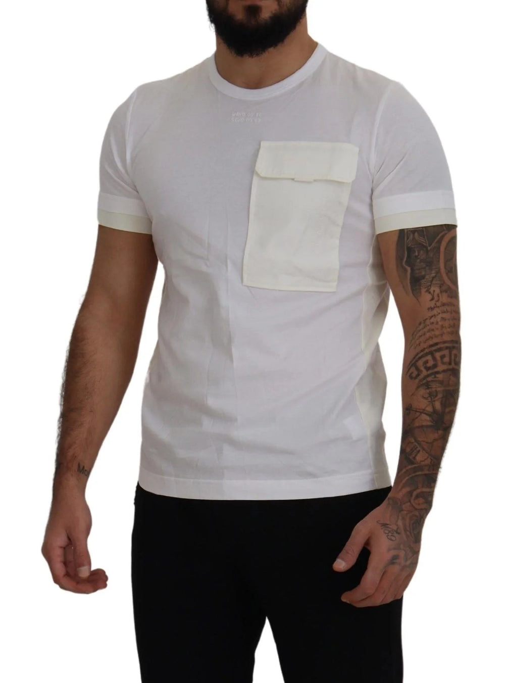 Dolce & Gabbana White Flap Pocket Short Sleeves T-shirt - IT48 | M - T-Shirts