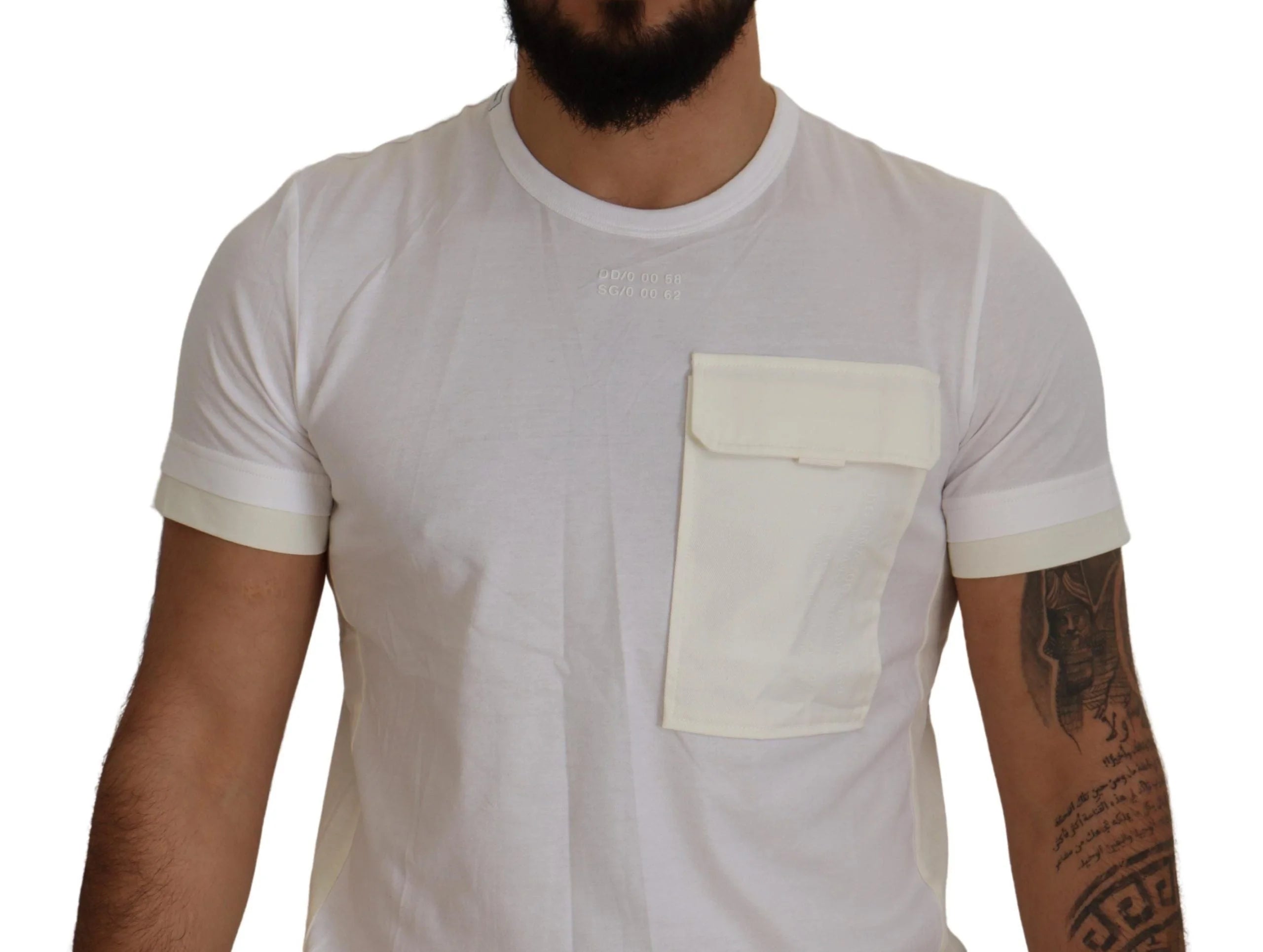 Dolce & Gabbana White Flap Pocket Short Sleeves T-shirt - IT48 | M - T-Shirts