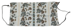 Dolce & Gabbana White Floral Cotton Pleated Elastic Ear Strap Face Mask - Fashion Face Masks