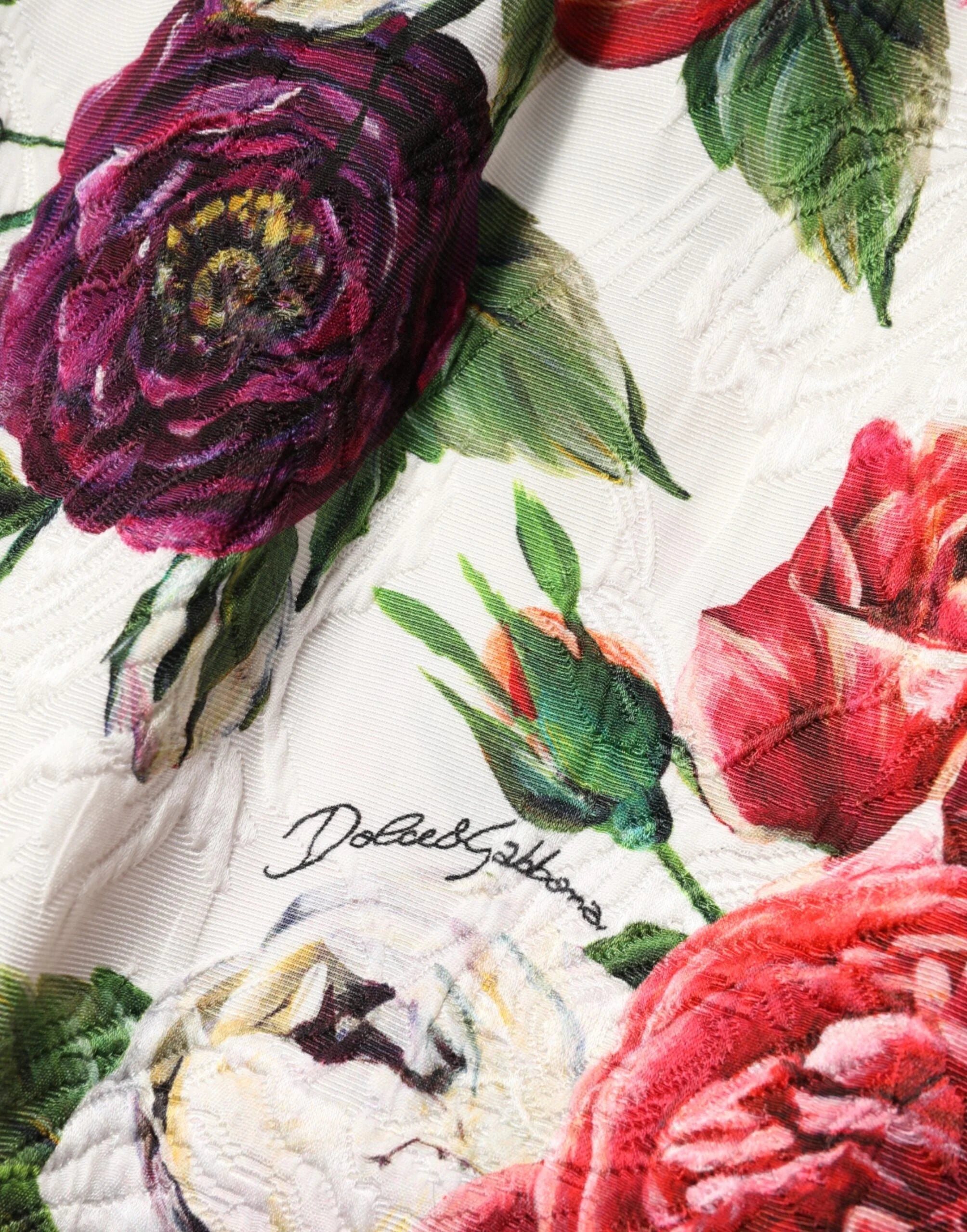 Dolce & Gabbana White Floral Embellished Sheath Mini Dress - IT36|XXS