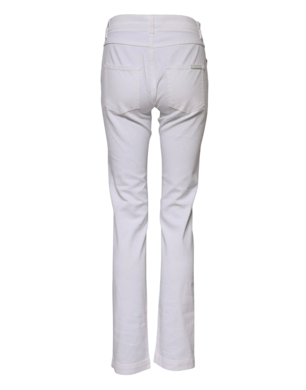 Dolce & Gabbana White Floral Embroidery GIRLY Denim Jeans - IT38 | XS - Jeans