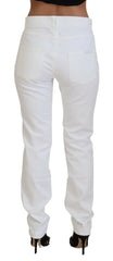 Dolce & Gabbana White Floral Embroidery Skinny Denim Jeans - IT42|M - Jeans