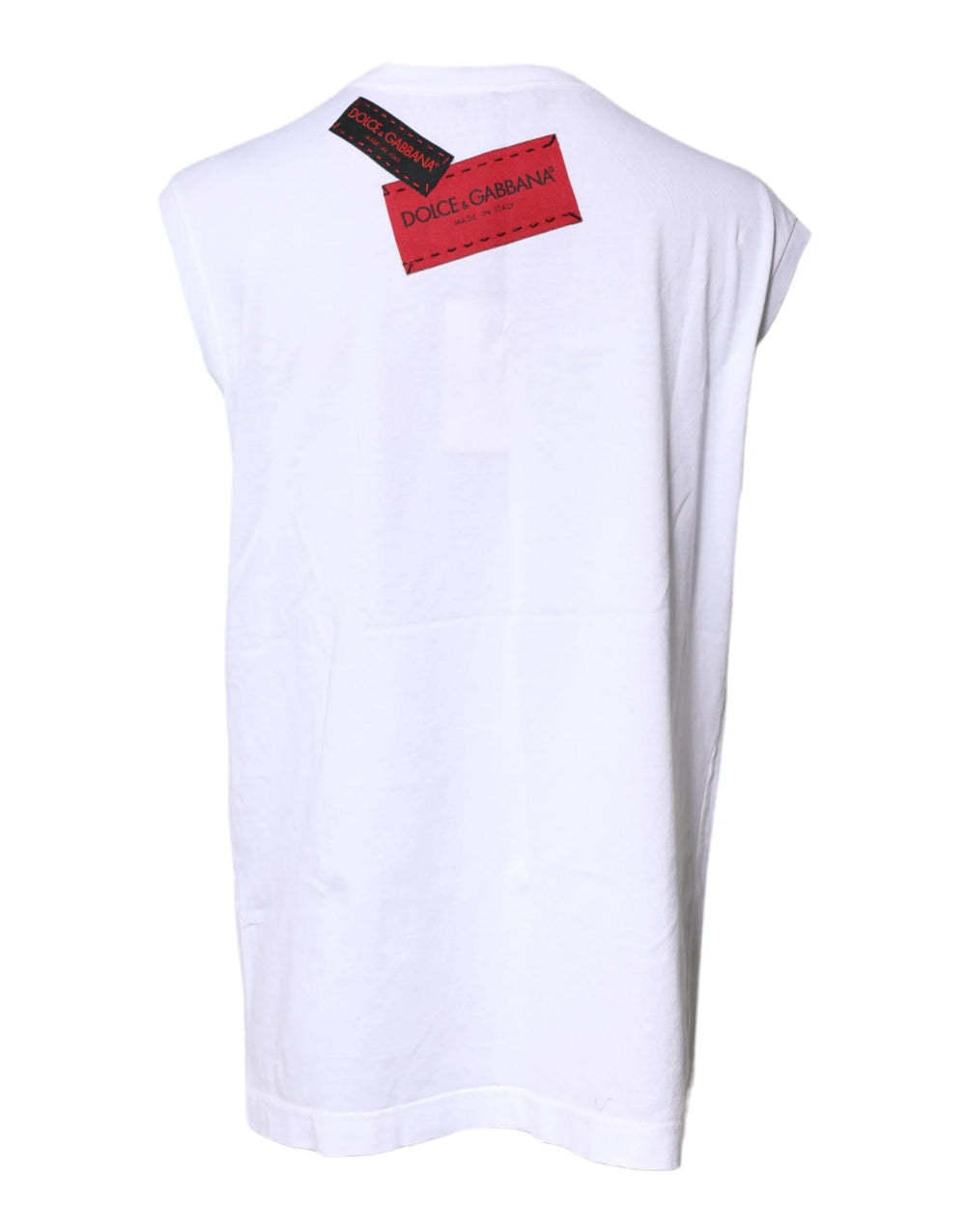 Dolce & Gabbana White Floral Graphic Print Sleeveless Tank Top - IT40|S - Tank Tops