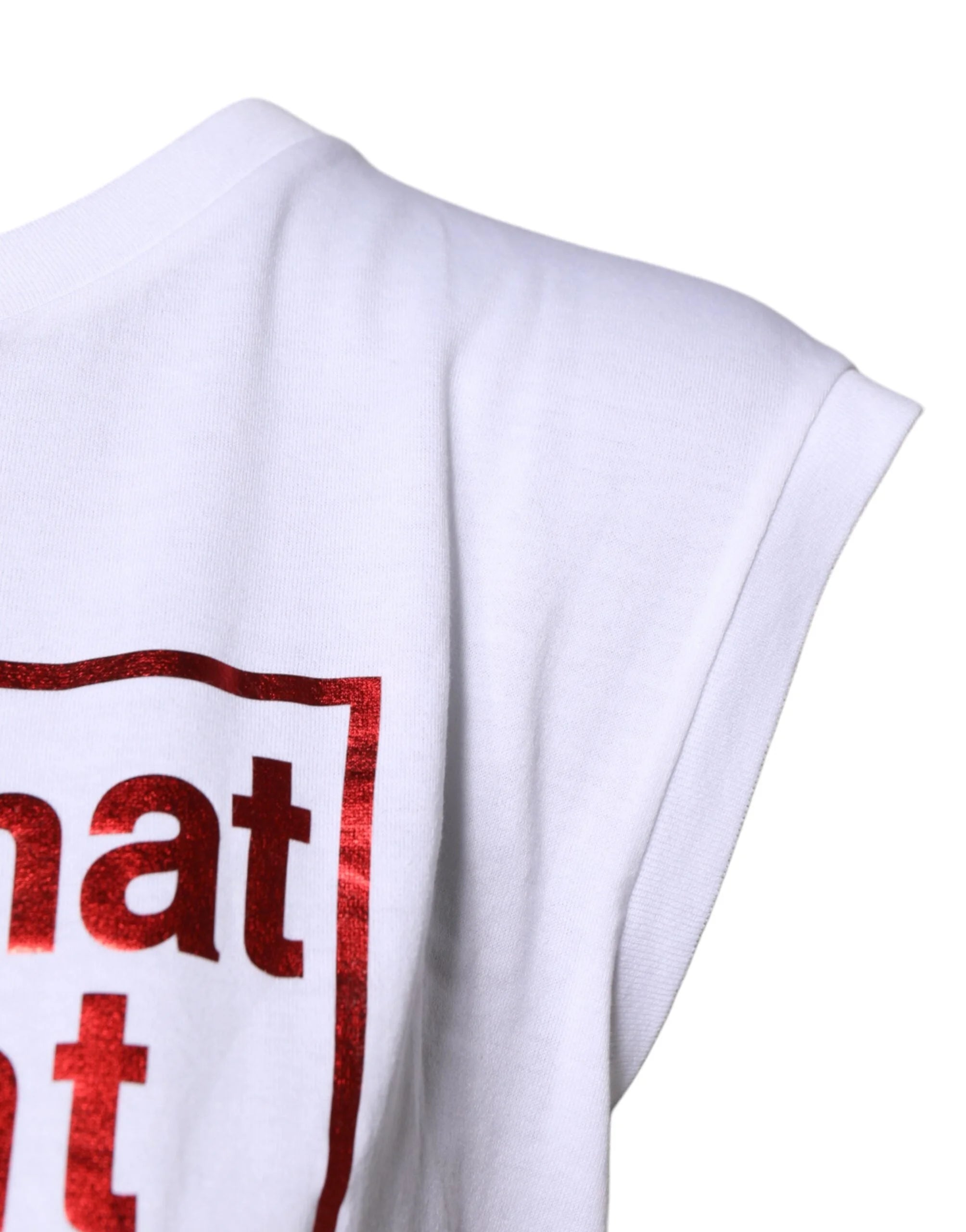 Dolce & Gabbana White Floral Graphic Print Sleeveless Tank Top - IT40|S - Tank Tops