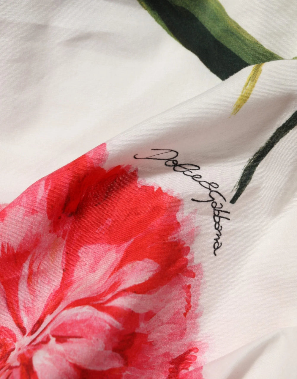 Dolce & Gabbana White Floral One Shoulder Sheath Dress - Dresses