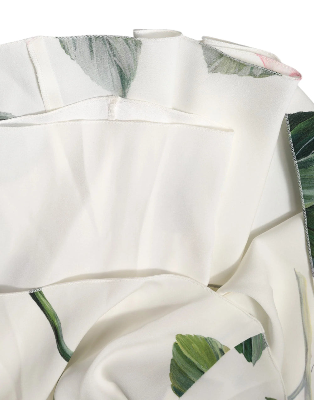 Dolce & Gabbana White Floral One Shoulder Sheath Midi Dress - IT36|XXS - Dresses