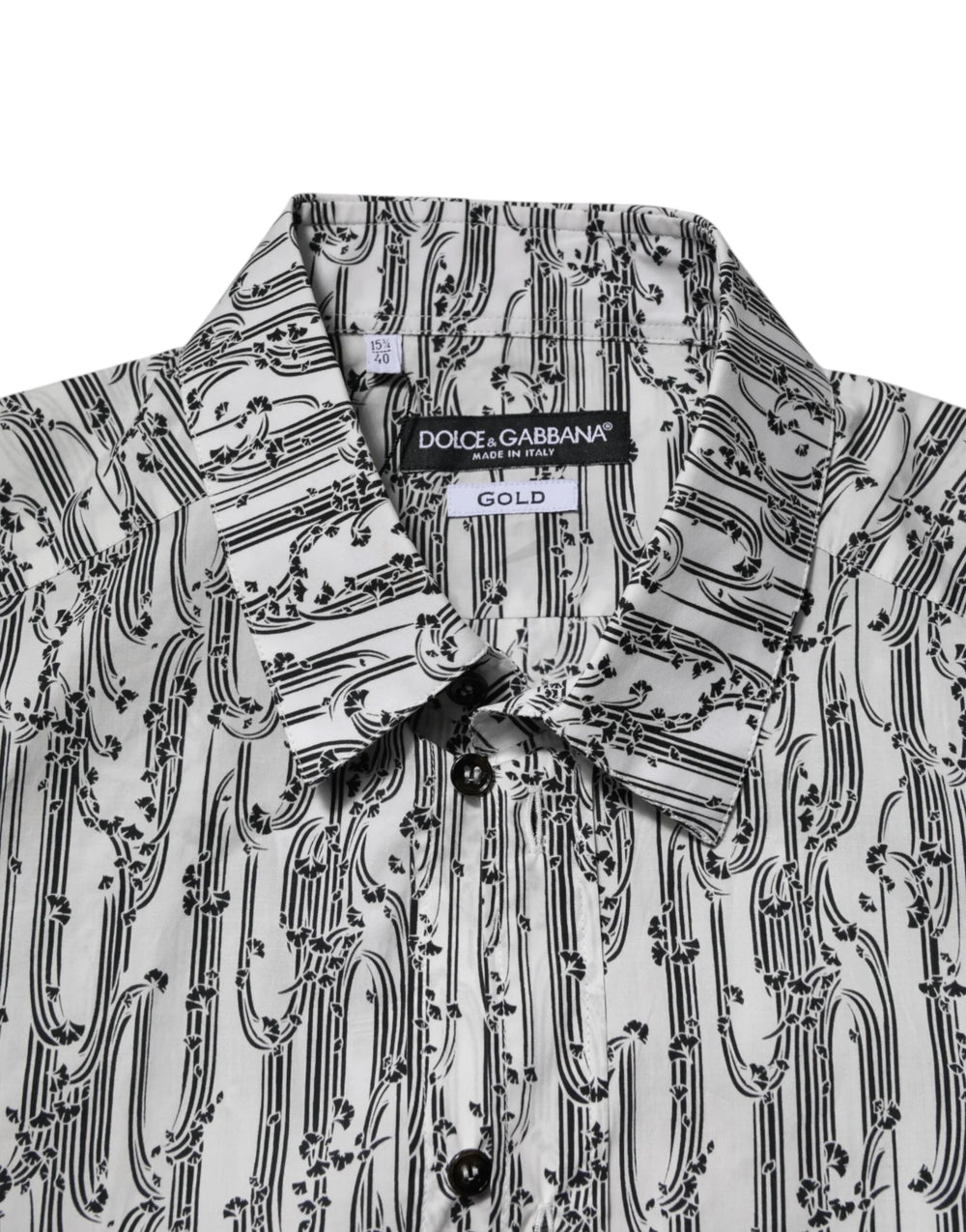 Dolce & Gabbana White Floral Print Casual Long Sleeves Shirt - IT40 | M - Shirts