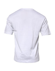 Dolce & Gabbana White Floral Print Cotton Crew Neck T-shirt - IT48 | M - T-Shirts