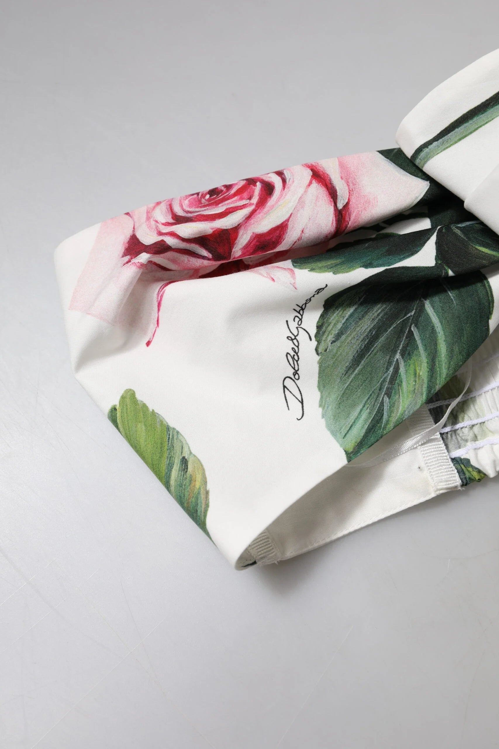 Dolce & Gabbana White Floral Print Cropped Bustier Corset Top - IT42|M - Tank Tops