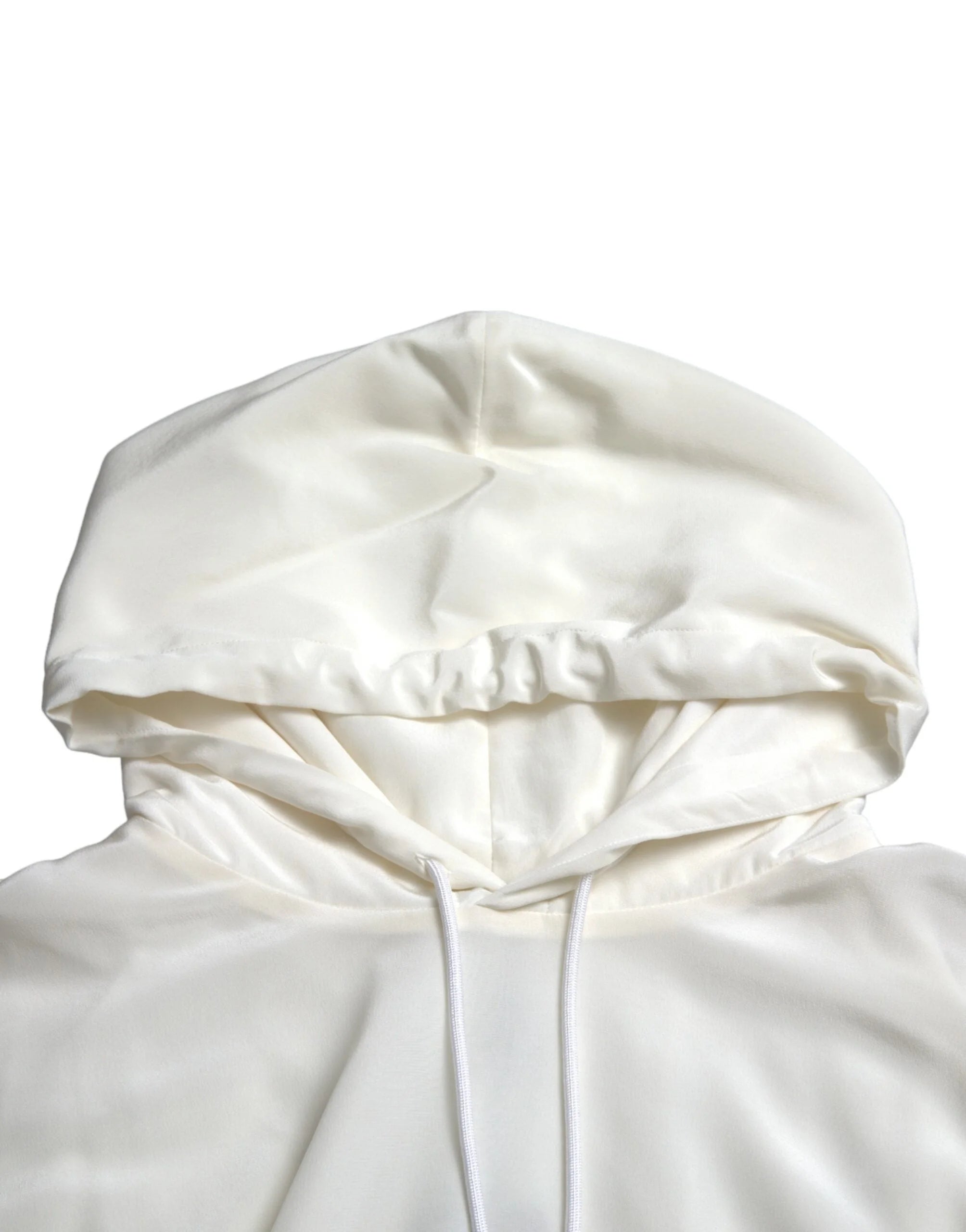 Dolce & Gabbana White Floral Print Hooded Pullover Sweater - IT48 | M - Hoodies