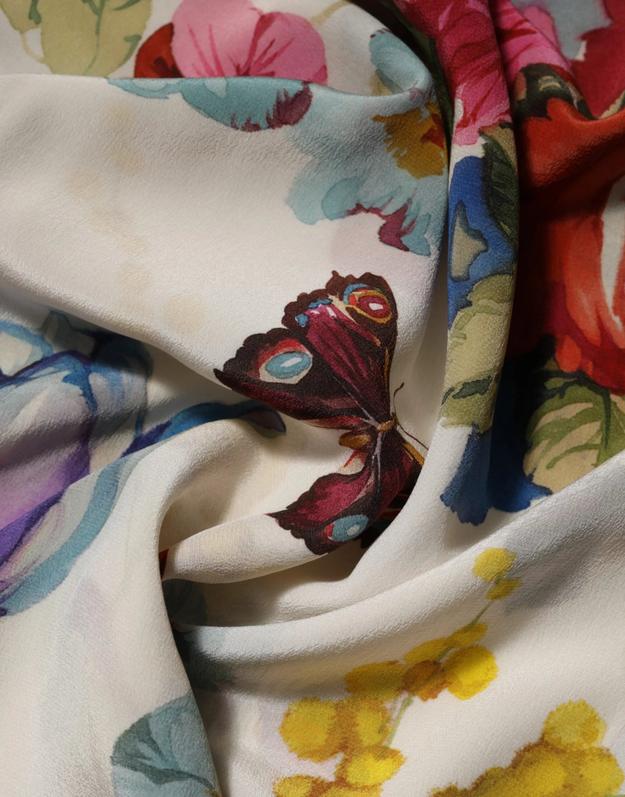 Dolce & Gabbana White Floral Print Silk Sheath LongGown Dress - IT40|S - Dresses