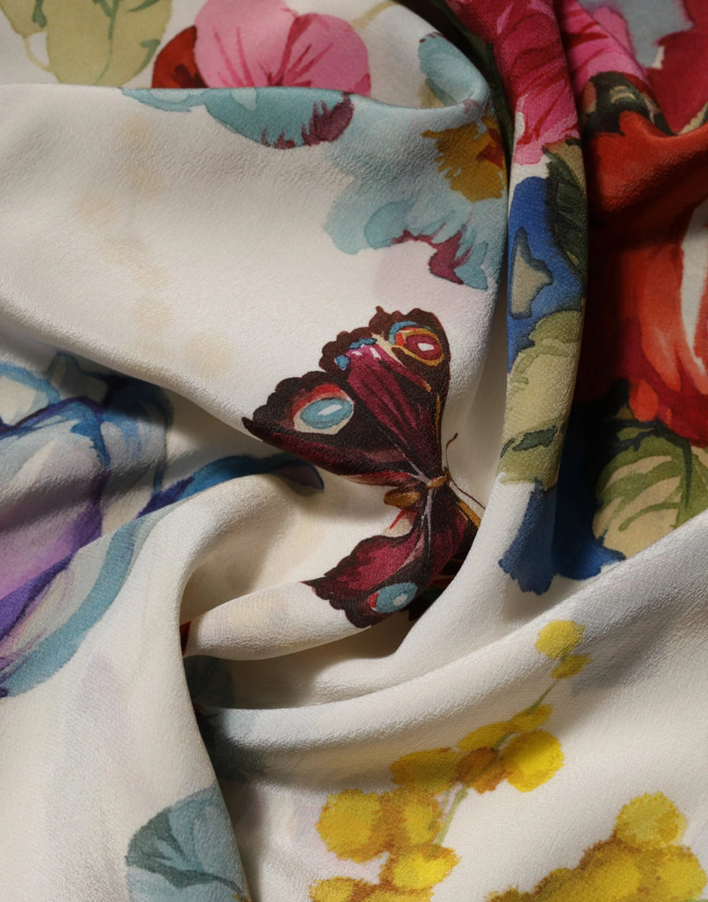 Dolce & Gabbana White Floral Print Silk Sheath LongGown Dress - IT40|S - Dresses