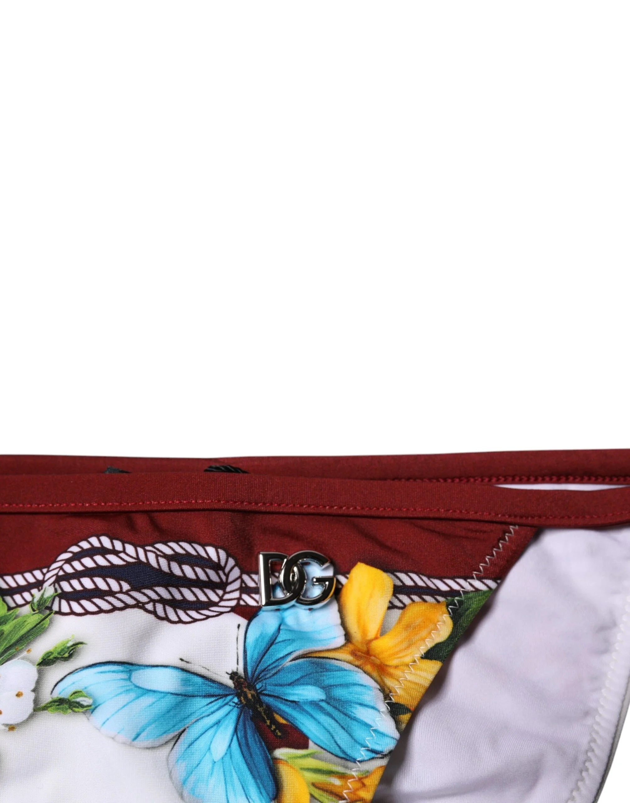 Dolce & Gabbana White Floral Print Swimsuit Bikini Bottom Swimwear - IT2 | S - Classic Bikinis