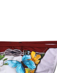 Dolce & Gabbana White Floral Print Swimsuit Bikini Bottom Swimwear - IT2 | S - Classic Bikinis