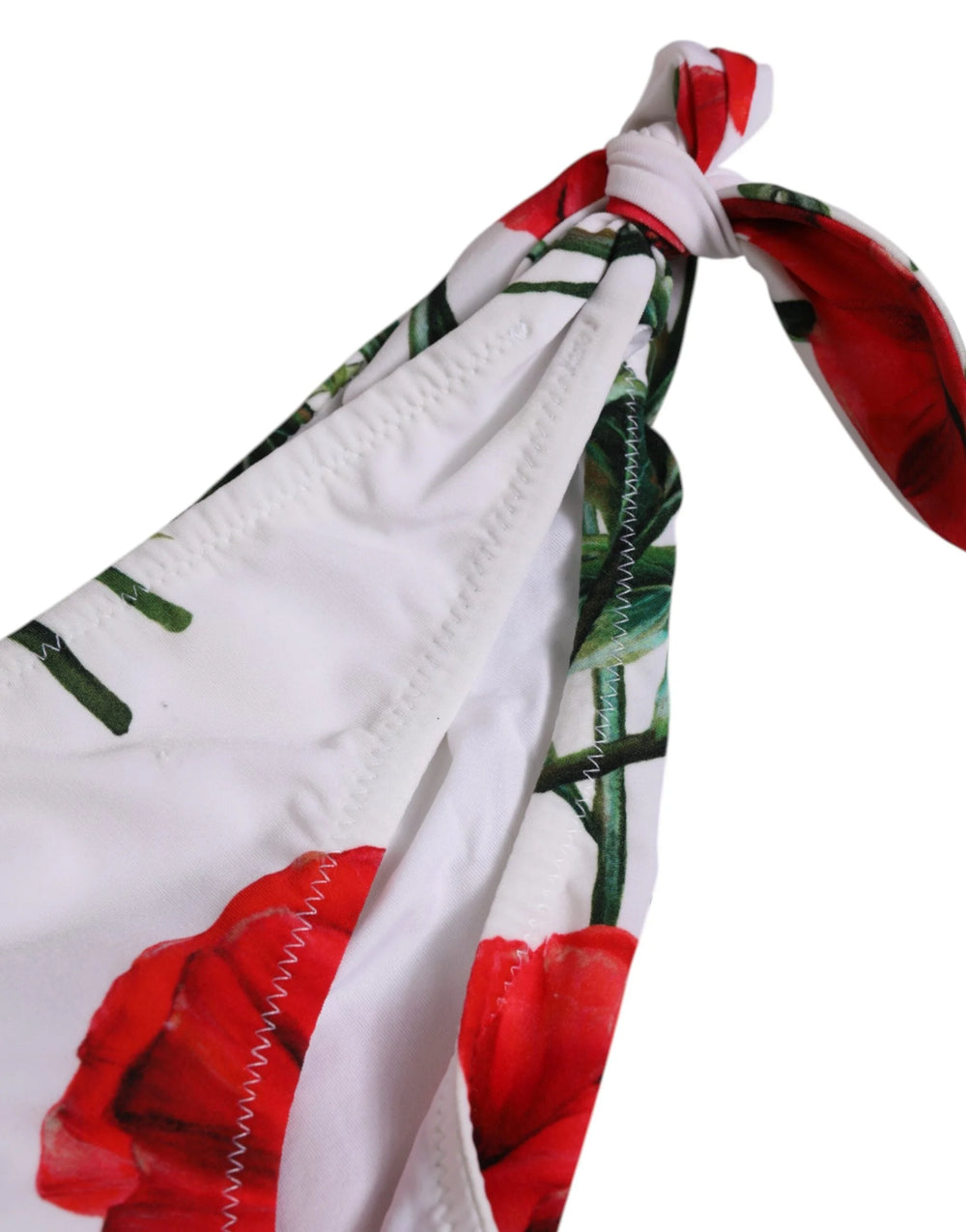 Dolce & Gabbana White Floral Swimsuit 2 Piece Top Bottom Swimwear - IT3 | M - Classic Bikinis