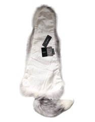 Dolce & Gabbana White Fox Fur Neck Wrap Warmer Winter Scarf - Scarves & Shawls