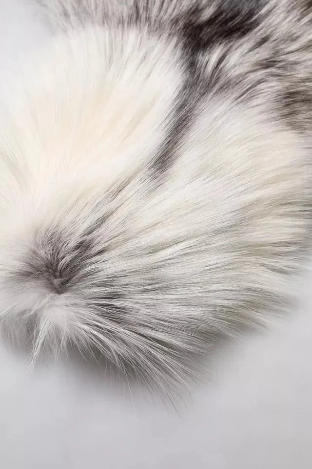 Dolce & Gabbana White Fox Fur Neck Wrap Warmer Winter Scarf - Scarves & Shawls