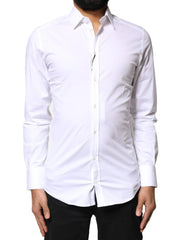 Dolce & Gabbana White GOLD Cotton Long Sleeves Dress Shirt - IT37 | XS - Shirts
