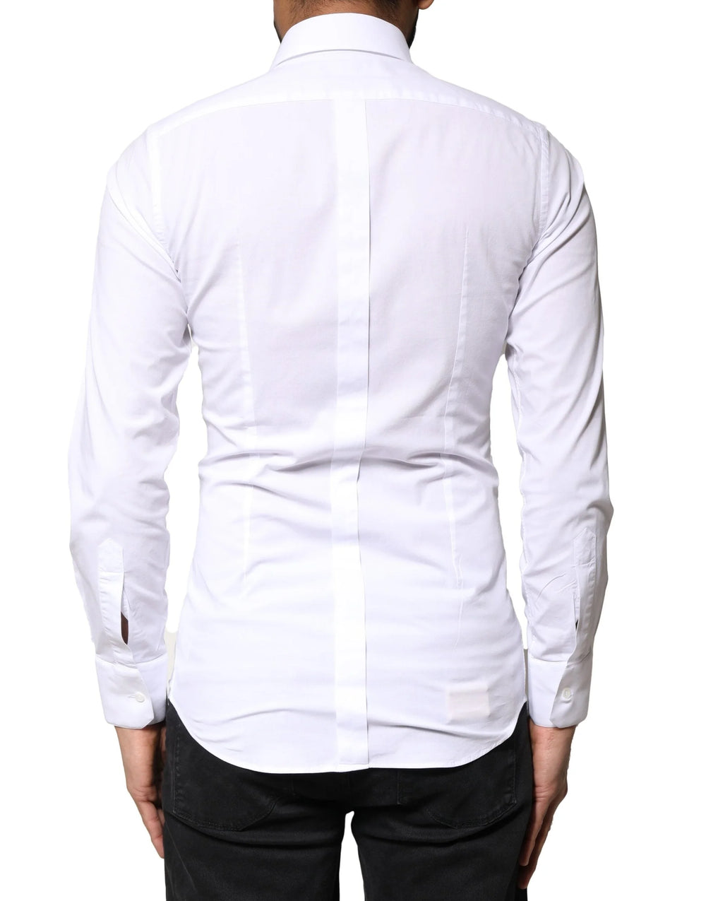 Dolce & Gabbana White GOLD Cotton Long Sleeves Dress Shirt - IT37 | XS - Shirts