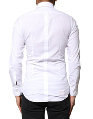 Dolce & Gabbana White GOLD Cotton Long Sleeves Dress Shirt - IT37 | XS - Shirts