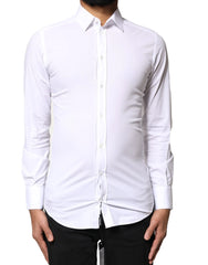 Dolce & Gabbana White GOLD Cotton Long Sleeves Dress Shirt - IT37 | XS - Shirts
