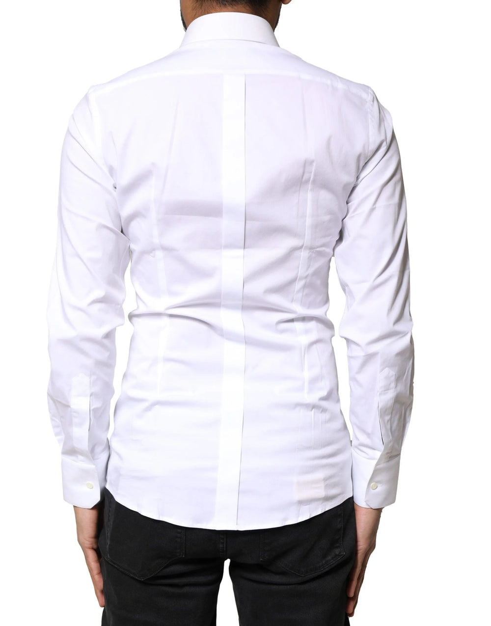 Dolce & Gabbana White GOLD Cotton Long Sleeves Dress Shirt - IT37 | XS - Shirts