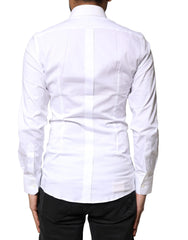 Dolce & Gabbana White GOLD Cotton Long Sleeves Dress Shirt - IT37 | XS - Shirts