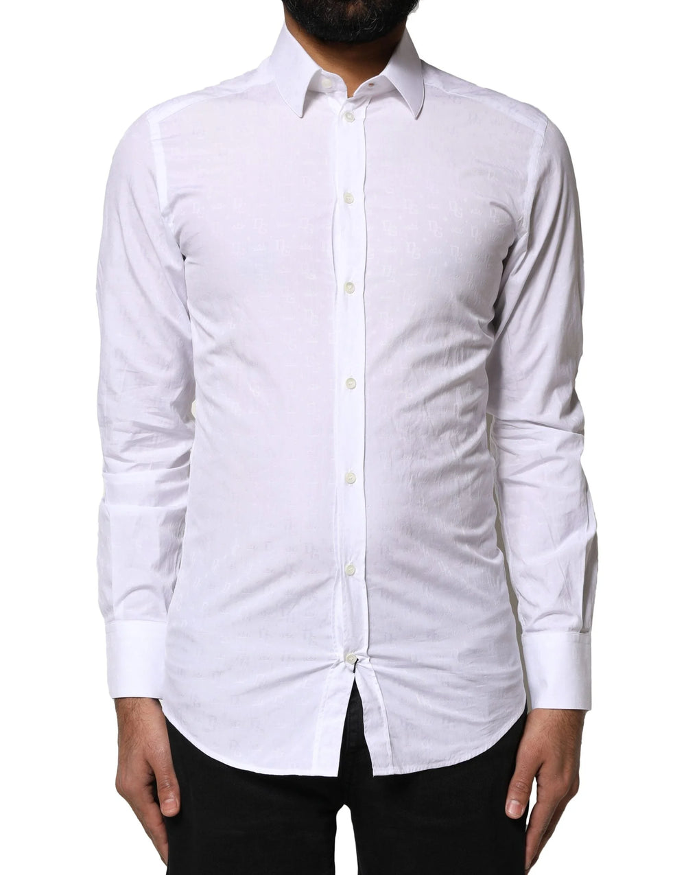 Dolce & Gabbana White GOLD Cotton Long Sleeves Dress Shirt - IT37 | XS - Shirts