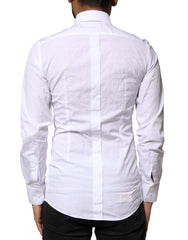 Dolce & Gabbana White GOLD Cotton Long Sleeves Dress Shirt - IT37 | XS - Shirts