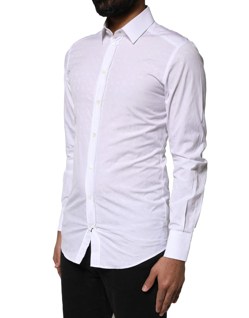 Dolce & Gabbana White GOLD Cotton Long Sleeves Dress Shirt - IT37 | XS - Shirts