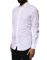 Dolce & Gabbana White GOLD Cotton Long Sleeves Dress Shirt - IT37 | XS - Shirts