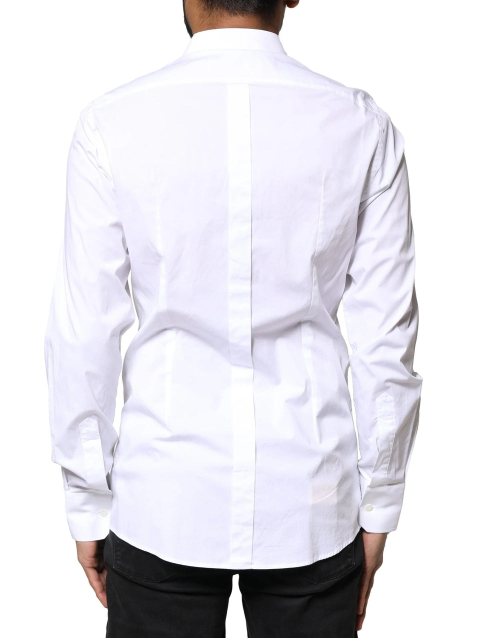 Dolce & Gabbana White GOLD Cotton Long Sleeves Dress Shirt - IT39 | S - Shirts