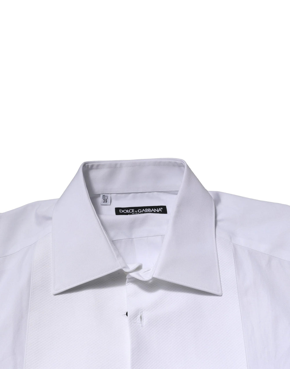 Dolce & Gabbana White GOLD Crown Cotton Dress Formal Shirt - IT39 | S - Shirts