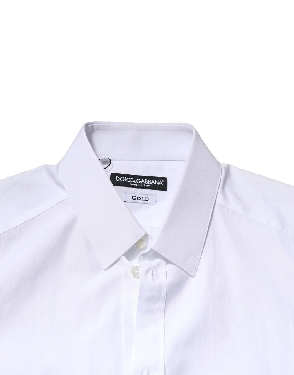 Dolce & Gabbana White GOLD Crown Cotton Dress Formal Shirt - IT39 | S - Shirts