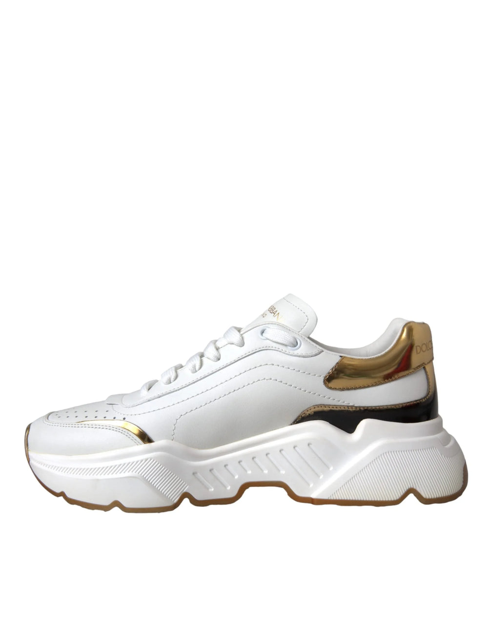 Dolce & Gabbana White Gold DAYMASTER Leather Sneakers Shoes - EU40/US9.5 - Sneakers