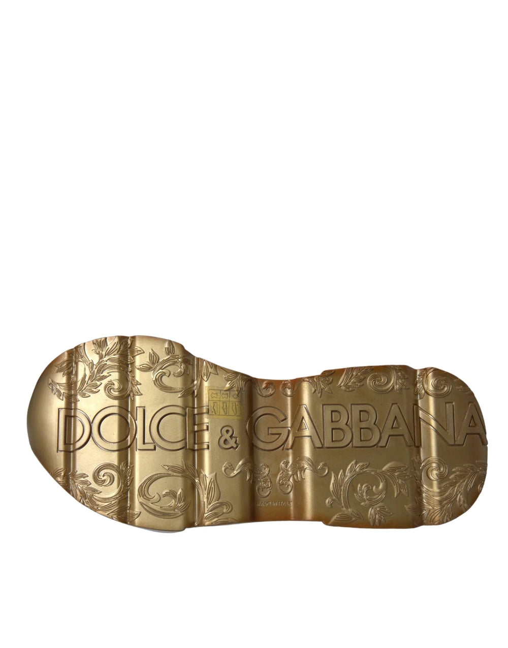 Dolce & Gabbana White Gold DAYMASTER Leather Sneakers Shoes - EU40/US9.5 - Sneakers