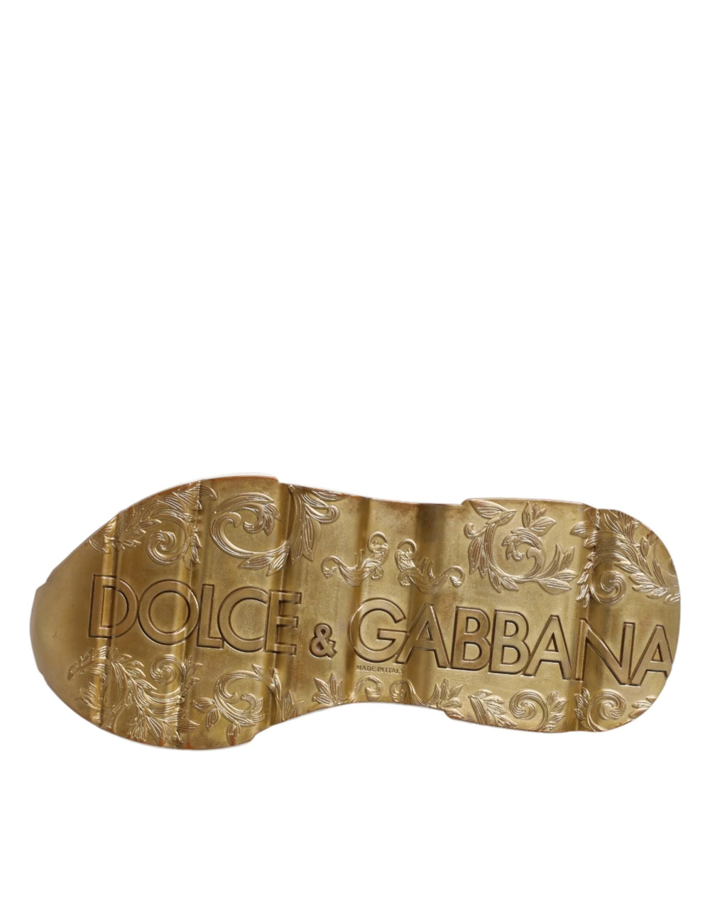 Dolce & Gabbana White Gold Daymaster Low Top Sneakers Shoes - EU37.5/US7