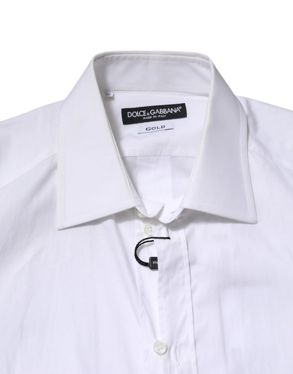 Dolce & Gabbana White GOLD Long Sleeves Dress Formal Shirt - IT39 | S - Shirts