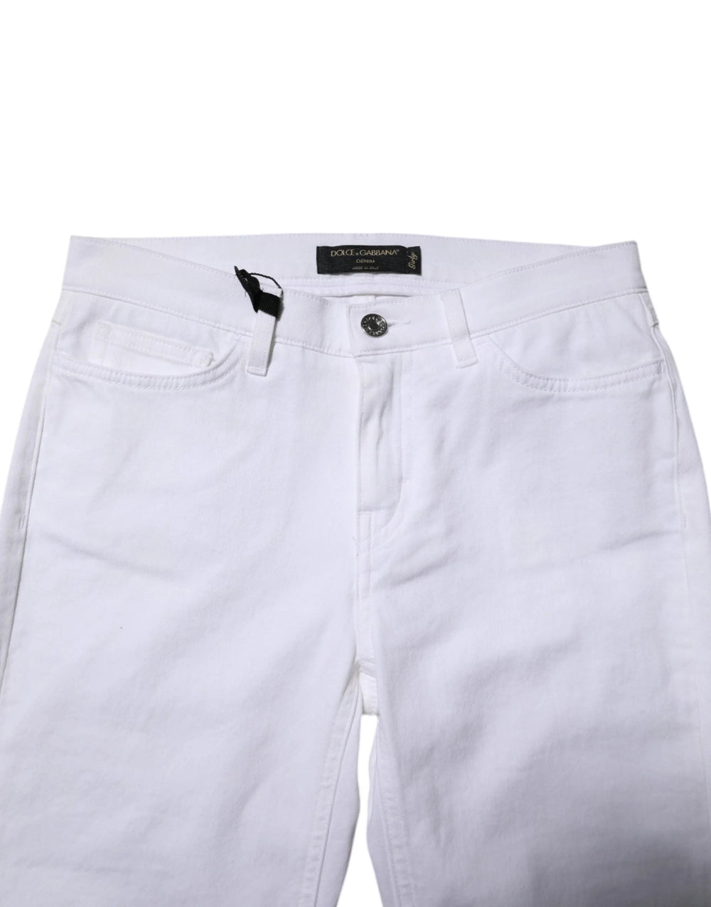 Dolce & Gabbana White GRACE Mid Waisted Skinny Denim Jeans - IT40|S - Jeans