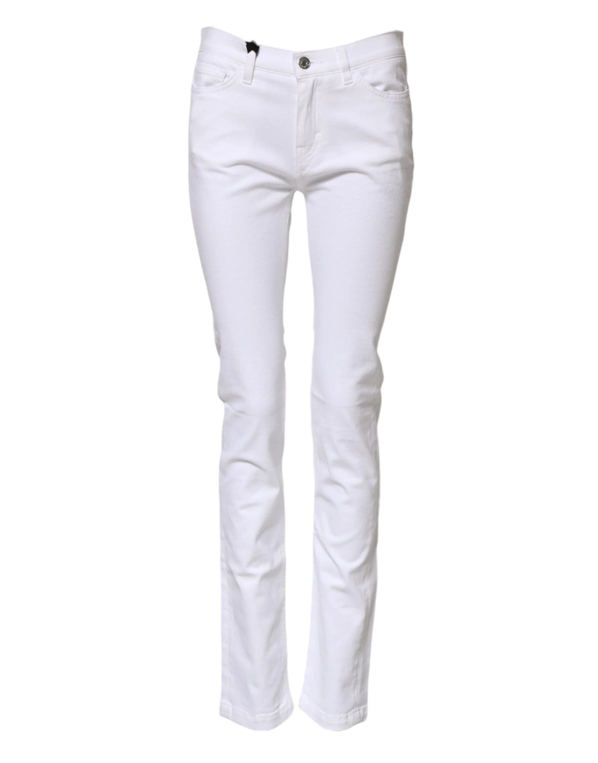 Dolce & Gabbana White GRACE Mid Waisted Skinny Denim Jeans - IT40|S - Jeans