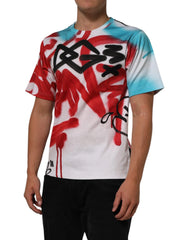 Dolce & Gabbana White Graffiti Crew Neck Short Sleeves T-shirt - XS