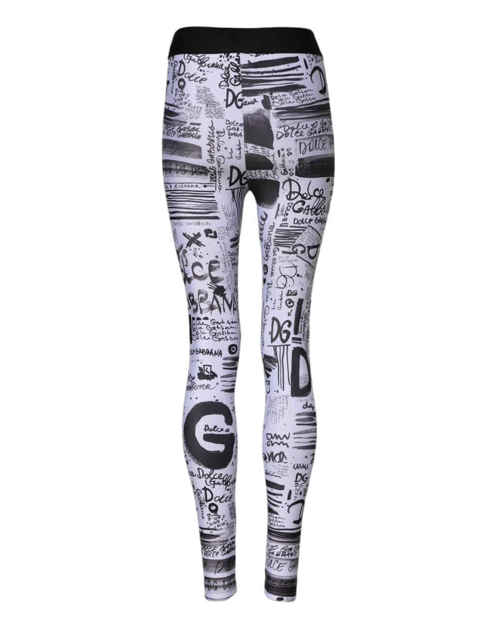 Dolce & Gabbana White Graphic HighWaist Skinny Leggings Pants - IT38 | XS - Leggings