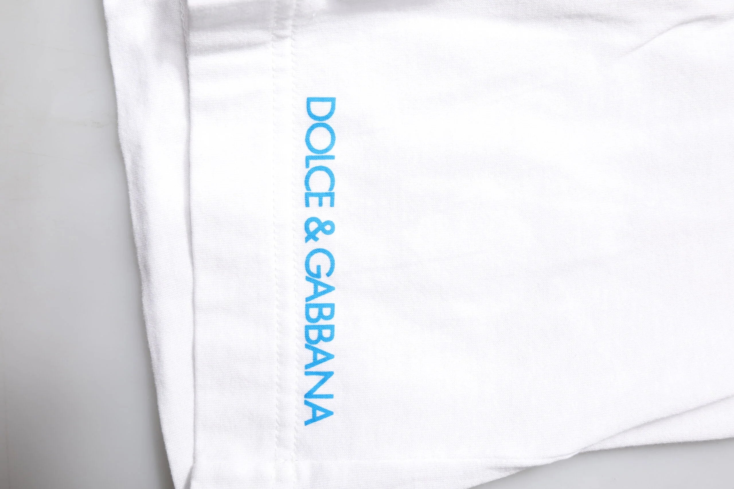 Dolce & Gabbana White Graphic Print Cotton Crew Neck T-shirt - IT38 | XS - T-Shirts